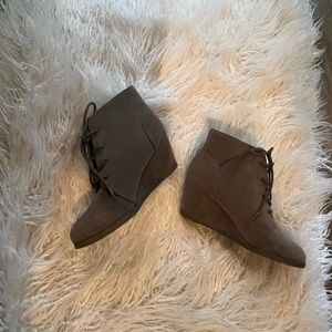 Madden Girl suede lace up bootie size 10
